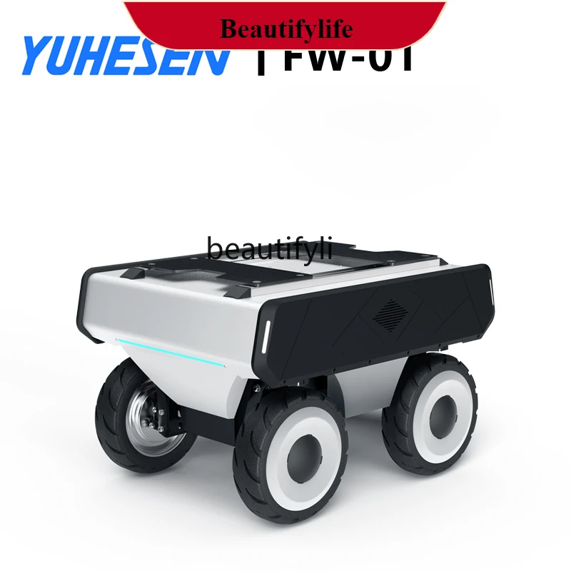 

E132 Indoor and outdoor omnidirectional four-wheel drive four-turn mobile robot chassis