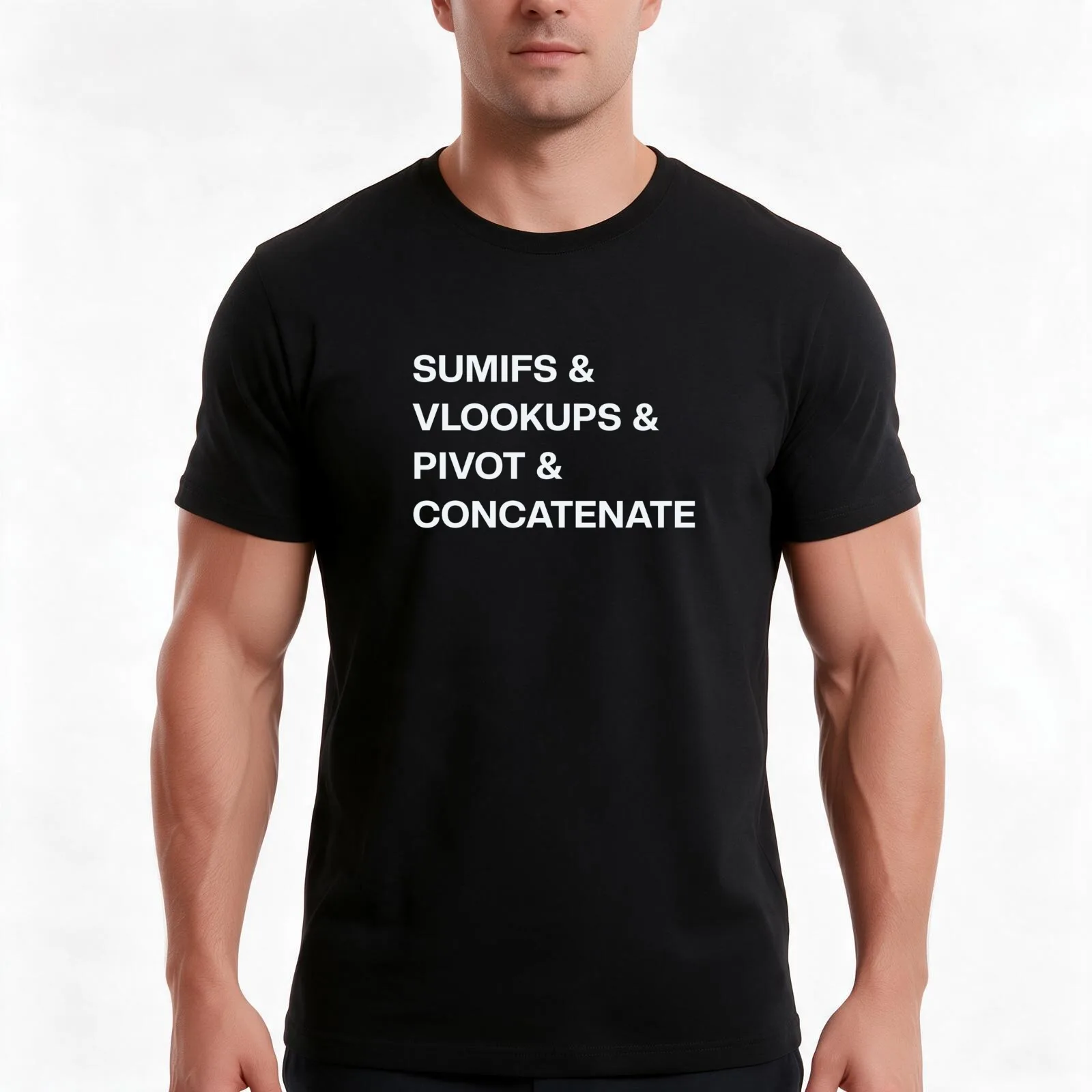 Excel Formulas List T-Shirt, Vintage Retro Graphic Tee, Unisex Summer Casual Streetwear Top