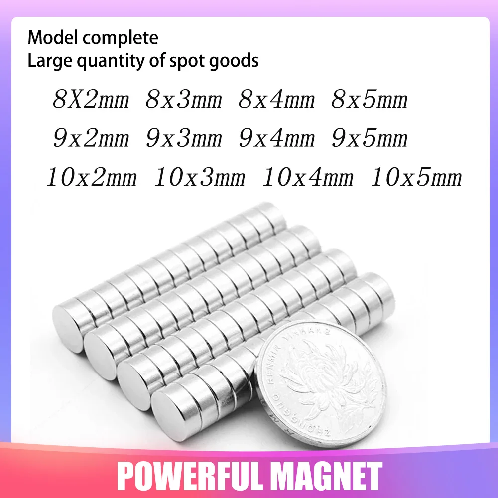10x4 mm Strong Powerful Magnets 10*2mm Small Round Magnet  10x3mm  For Home Refrigerators, Offices DIY 10x5 9*2 9*5 8*2 8*3