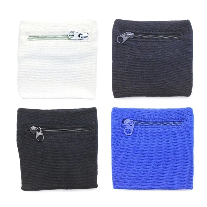 Wrist Bag Breathable Pocket Sweatband Wrist Wallet for Running Coin Key Storage