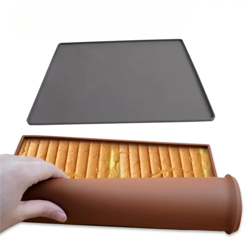 A01F-3PC Silicone Baking Mat Cake Roll Pad Macaron Roll Oven Mat Kitchen Accessories