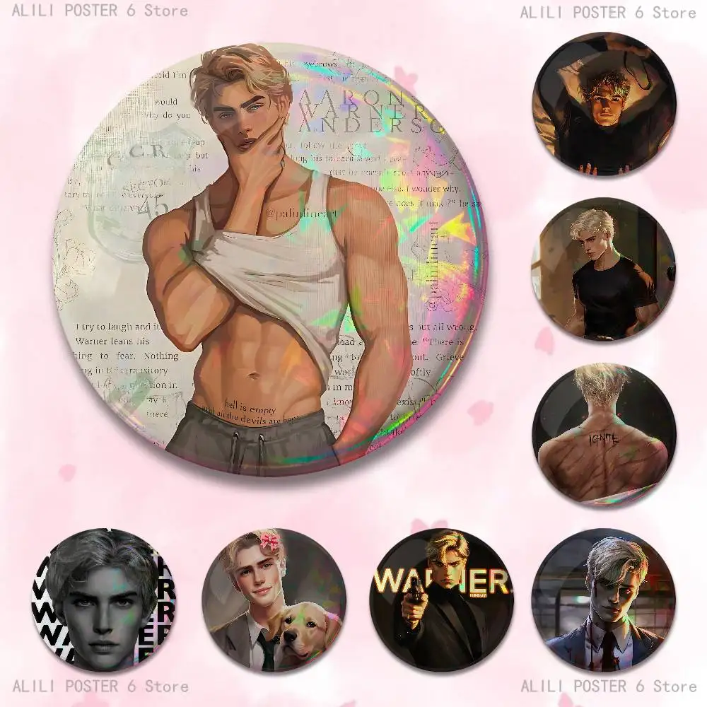 Aaron Warner S-Shatter Me Badges 25 32 44 58 75 mm Round Cosplay Pin Bag Decor Fans Collect Friends Gifts Brooch Souvenir