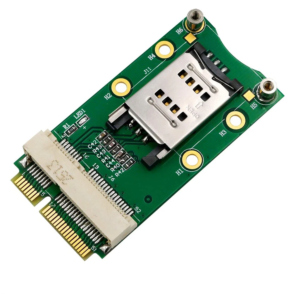 Mini adaptador Pci-E con ranura para tarjeta Sim, adecuado para 3G/4G, Wwan Lte, tarjeta Gps (soporte para tarjeta Sim tipo Flip)