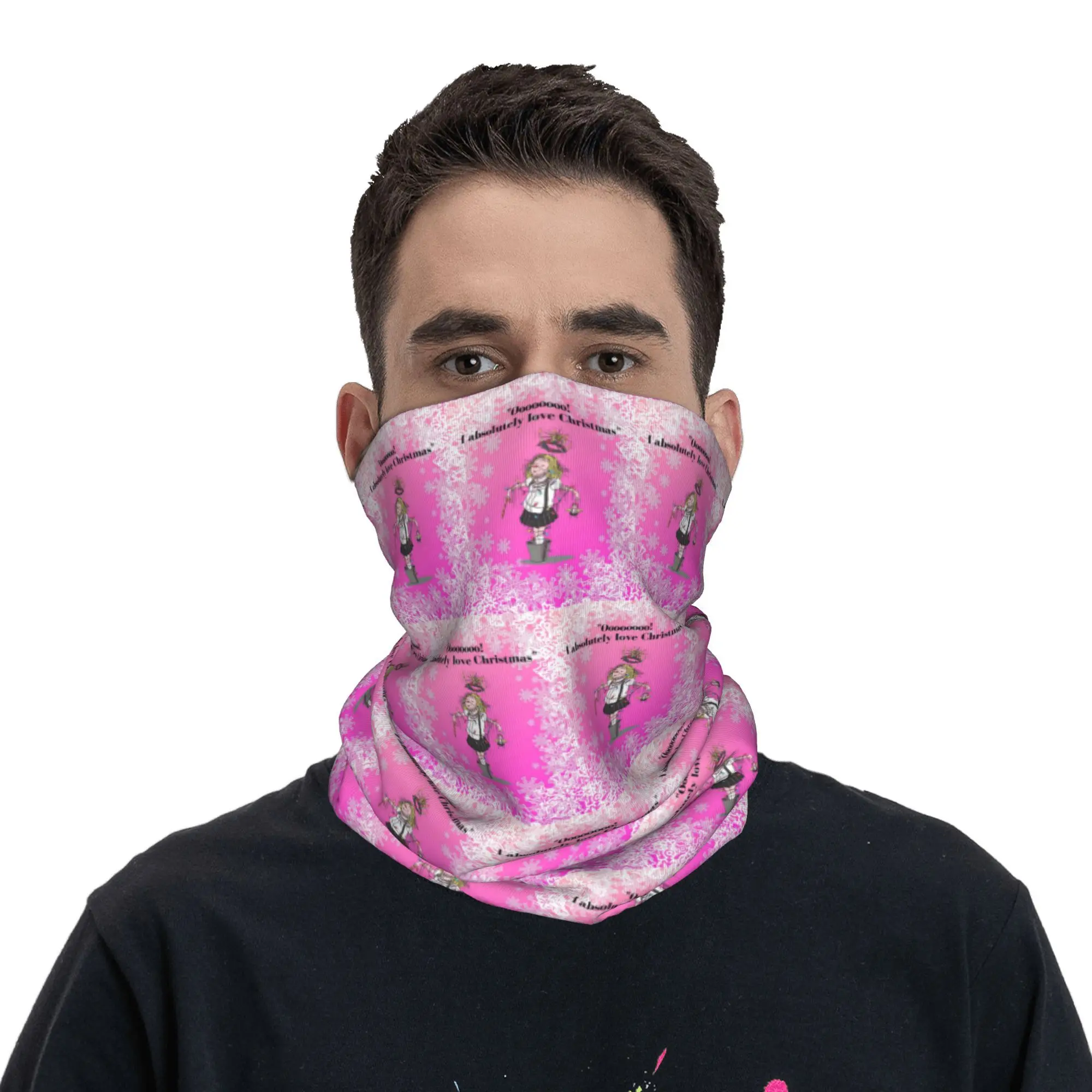 Eloise at Christmas Bandana Neck Gaiter قناع مطبوع وشاح قناع وجه دافئ للرياضات الخارجية للجنسين البالغين طوال الموسم
