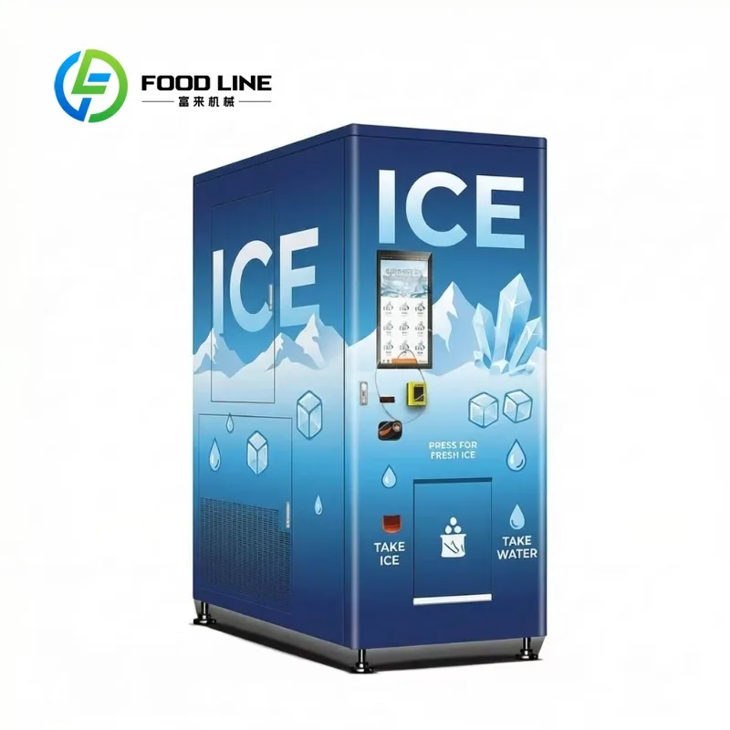 Customized intelligent vending machine manufacturer; fully automatic outdoor self-service ice maker.