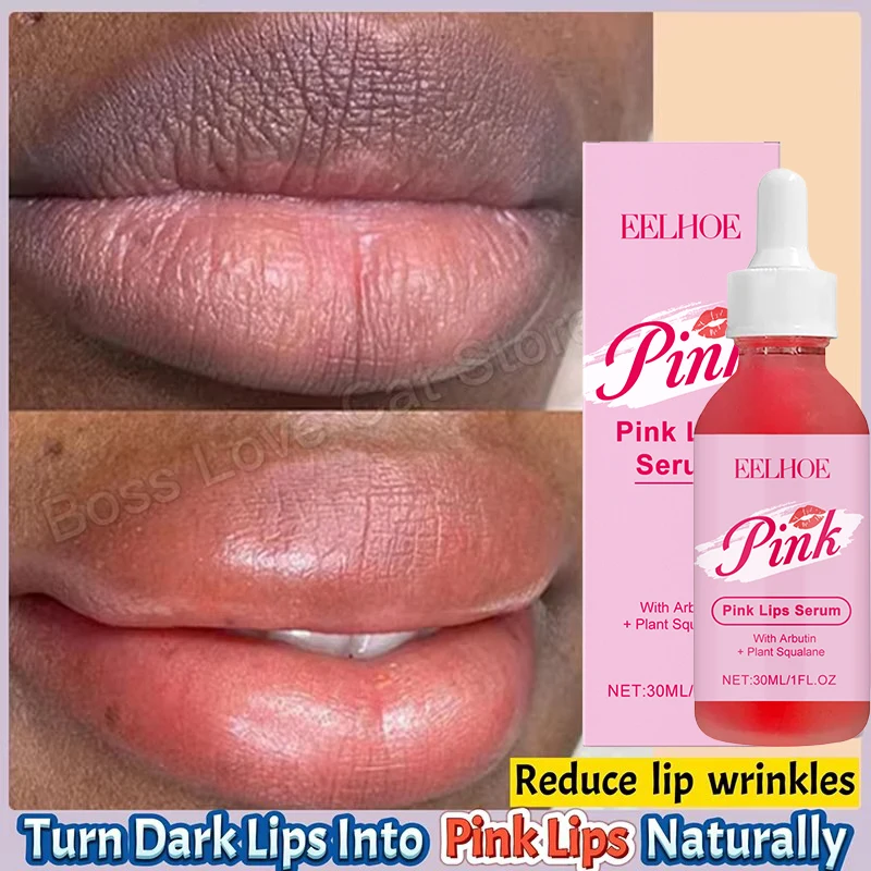 

Fast Lightening Pink Mouth Lips Serum Bleaching Permanent Remove Dark Smoke Lips Lip Balm Moisturize Gloss Lipstick Lip Serum