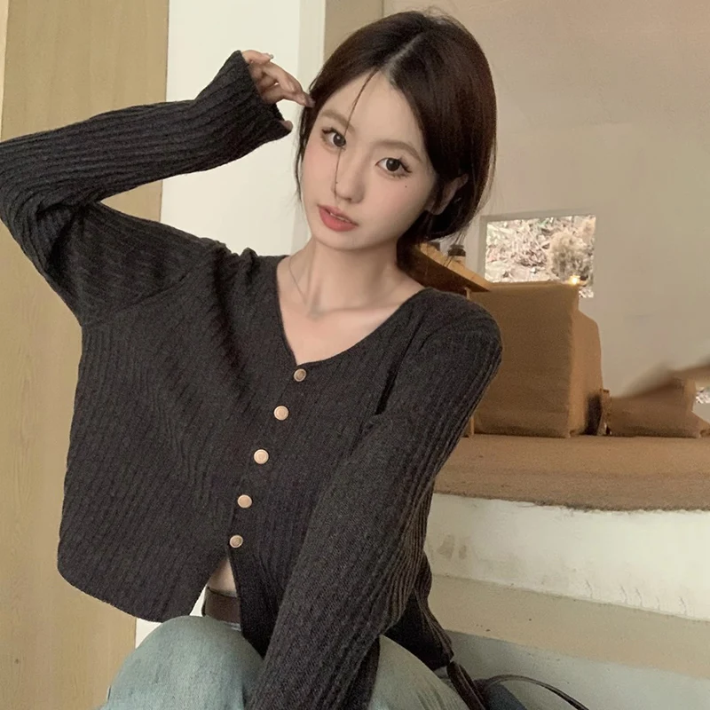 

Women's Cardigan Solid Colour Loose Casual Autumn Winter Gentle Lazy Style Knitted Long Sleeves Tops