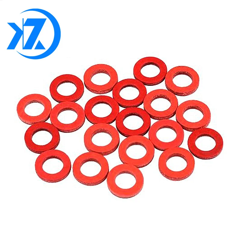 200PCS M3 M4 Steel Pad Insulation Washers Red Steel Paper Meson Gasket Spacer Insulating Spacers