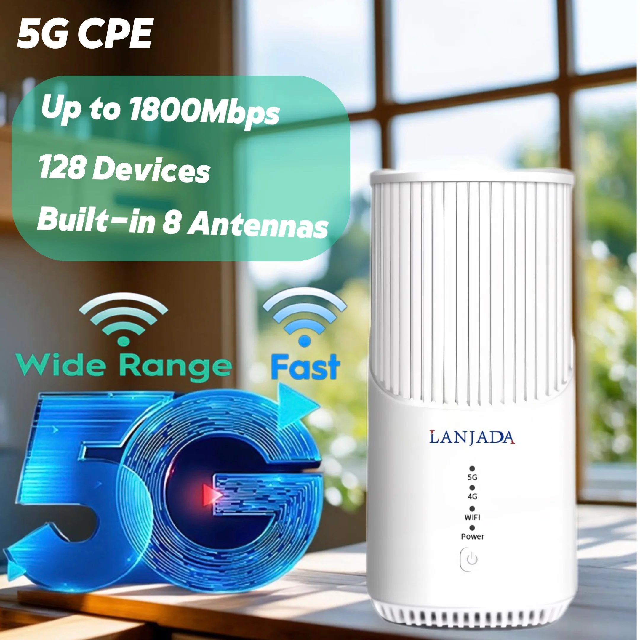 AX1800 5G Router SIM Card WiFi6 Enterprise Class High Speed Dual-Band Wi-Fi Router for Business Router for SIM Card 5G&4G