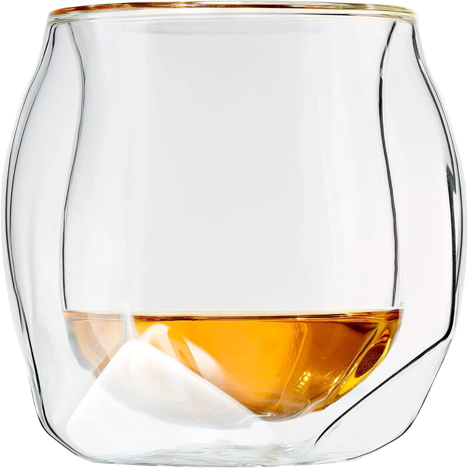 Clear Whisky Glass with Microfiber Polishing Cloth for Crystal-Clear Shine