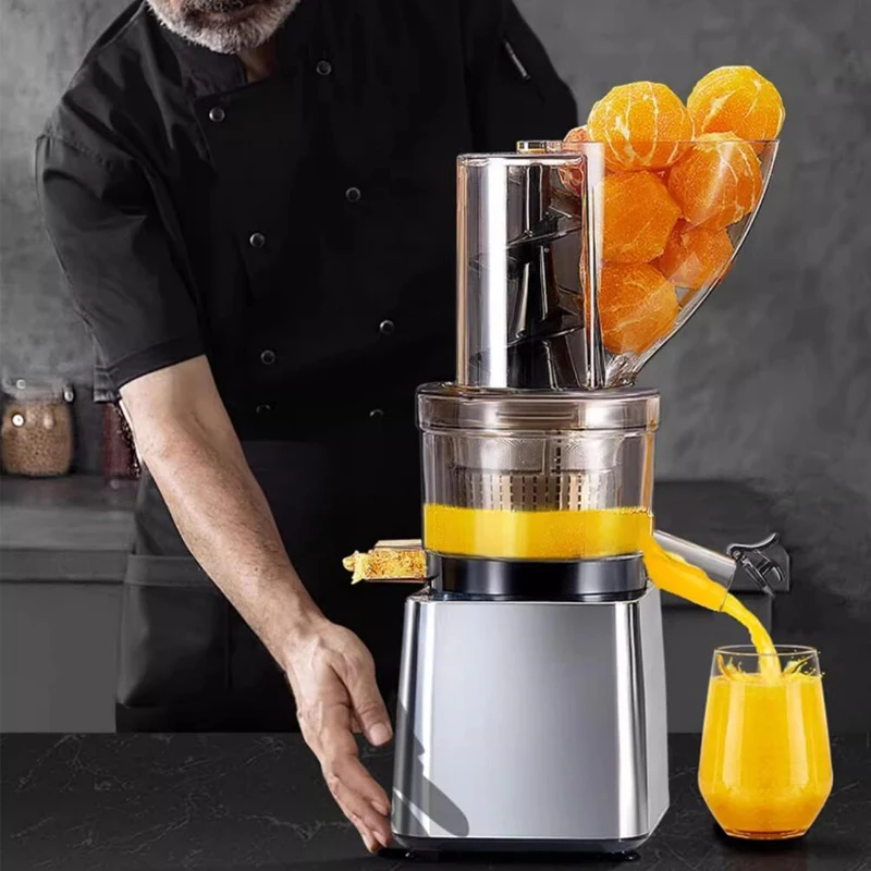 15cm Large Feed Port Orange Juicer Machine No Need To Peel Apple Juice Maker Machine Electric Slag Juice Separator Machine