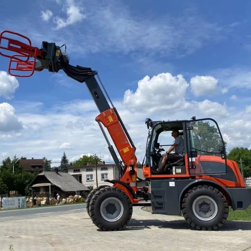 Customized 14m Telescopic Handler Telehandler With Maximum Lifting Height For Steel Structure Installation
