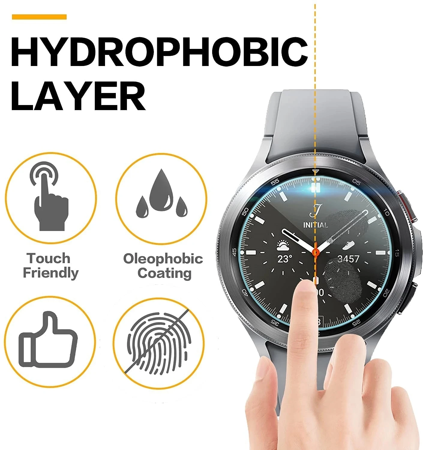 Tempered Glass For Samsung Galaxy Watch 4 40mm 44mm Watch 4 Classic 42mm 46mm HD Clear Screen Protector Film Glass Strap