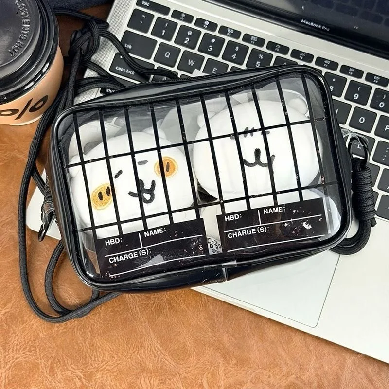 Neues Kreatives Spaßiges Gefängnis-Design Itabag Transparente Tasche für 13cm Puppen Tragbare Klare Schlüsselanhänger-Geschenkbox Sammlerstück-Aufbewahrungstasche – Detail 4