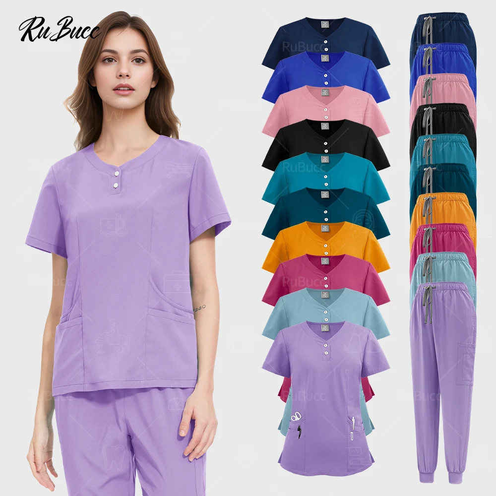 Pet Hospital Working Set Wholesale Operating Room Medical Uniform Scrub Nurse Uniform Supplies Dental Nurse Suit Jogger Workwear