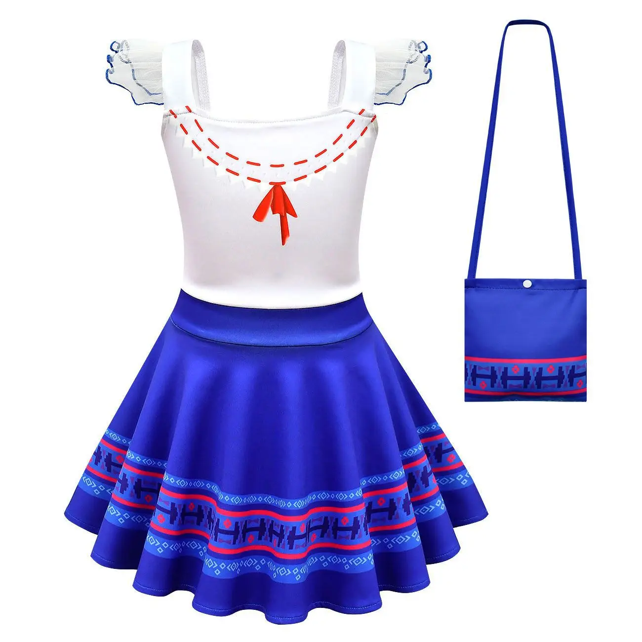 Novo chram encanto luisa madrigal cosplay traje para meninas vestido de princesa halloween traje festa aniversário roupas para crianças