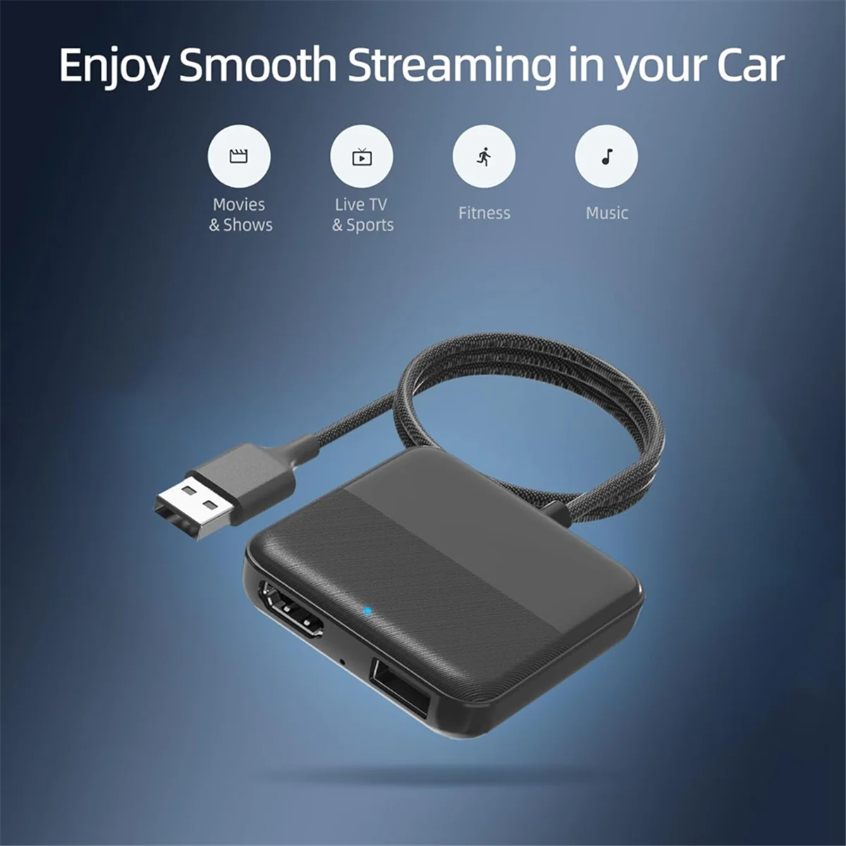 Car TV Mate Converter for TV Sticks Set-Top Boxes Screen Throwers Game Consoles Multimedia CarPlay Adapter for Cars