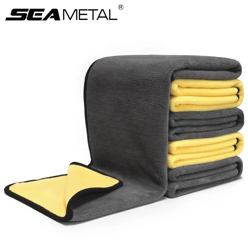 

40x80cm Thick Plush Microfiber Towel Car Wash Accessories Super Absorbent Car Cleaning Detailing Cloth Auto Care Drying Towels