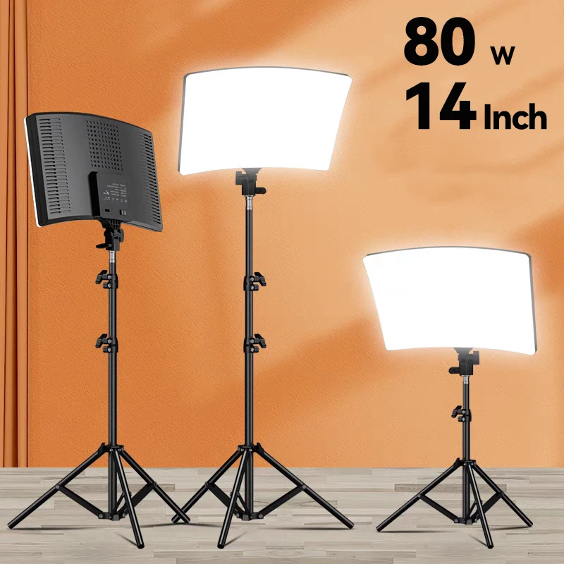 

LED Fill Lamp Video Light Panel Bi-color 2700k-5700k Photography Lighting Live Stream Photo Studio Light with Tripod Stand