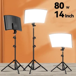 LED Fill Lamp Video Light Panel Bi-color 2700k-5700k Photography Lighting Live Stream Photo Studio Light with Tripod Stand