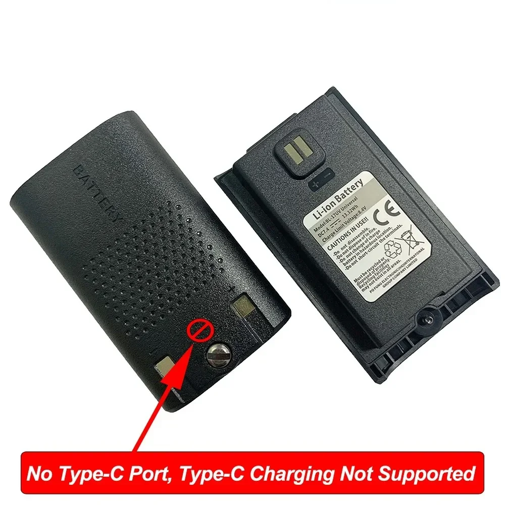UV-17 Max แบตเตอรี่ Walkie Talkie Li-Ion BL-17UV แบตเตอรี่สําหรับ baofeng UV-17L UV-17PRO V1 V2 UV-17 Plus วิทยุแบตเตอรี่ชาร์จ