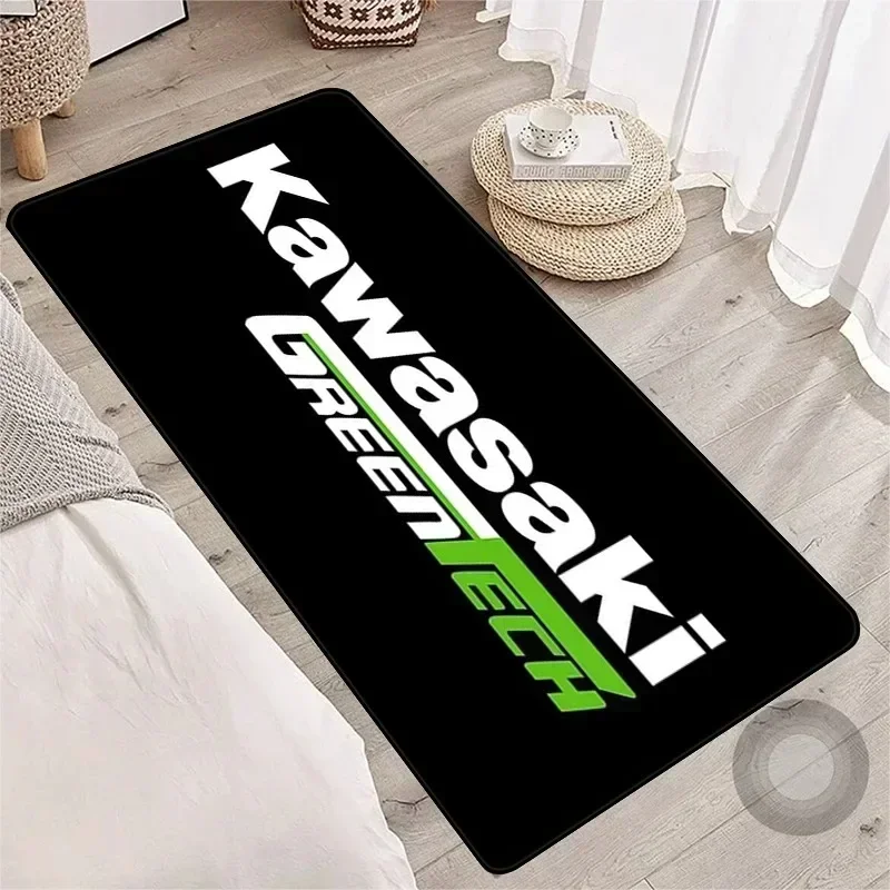 Garage Mat Motorcycle Carpet Racing Cool Moto Display Kawasaki Carpet for Kawasaki Motorcycle Area Rug Anti-slip Floor Decor Rug - afbeelding 1