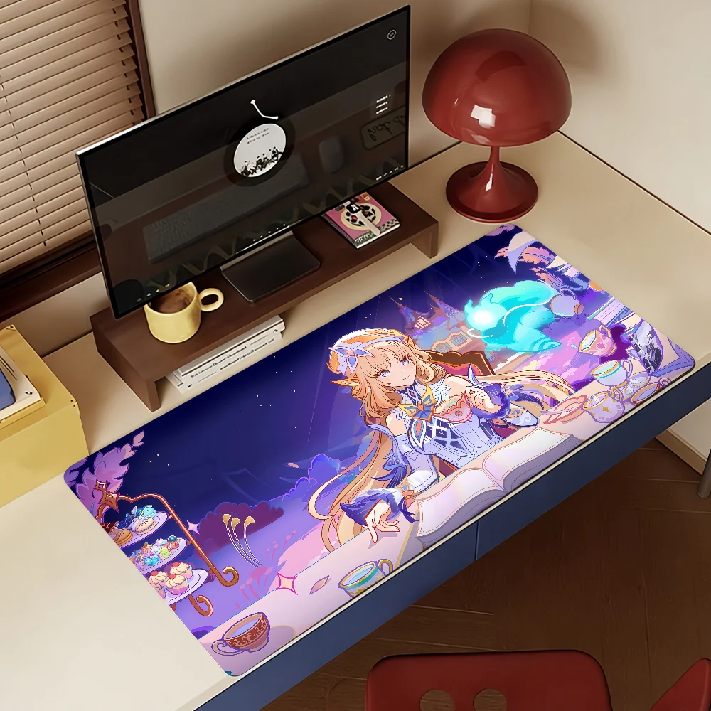 Game Genshin Impact Nicole Reeyn Mouse Pad For Office Gaming And Keyboards Non-Slip Large Waterproof
