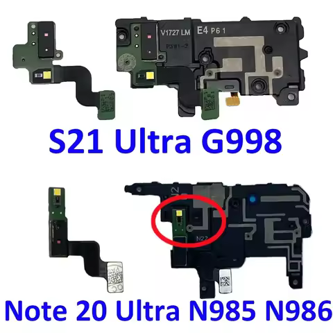 For Samsung Galaxy S22 S21 Note 20 Ultra G998 N985 S908 Antenna 5G Proximity Camera Distance Ambient Flash Light Sensor Flex