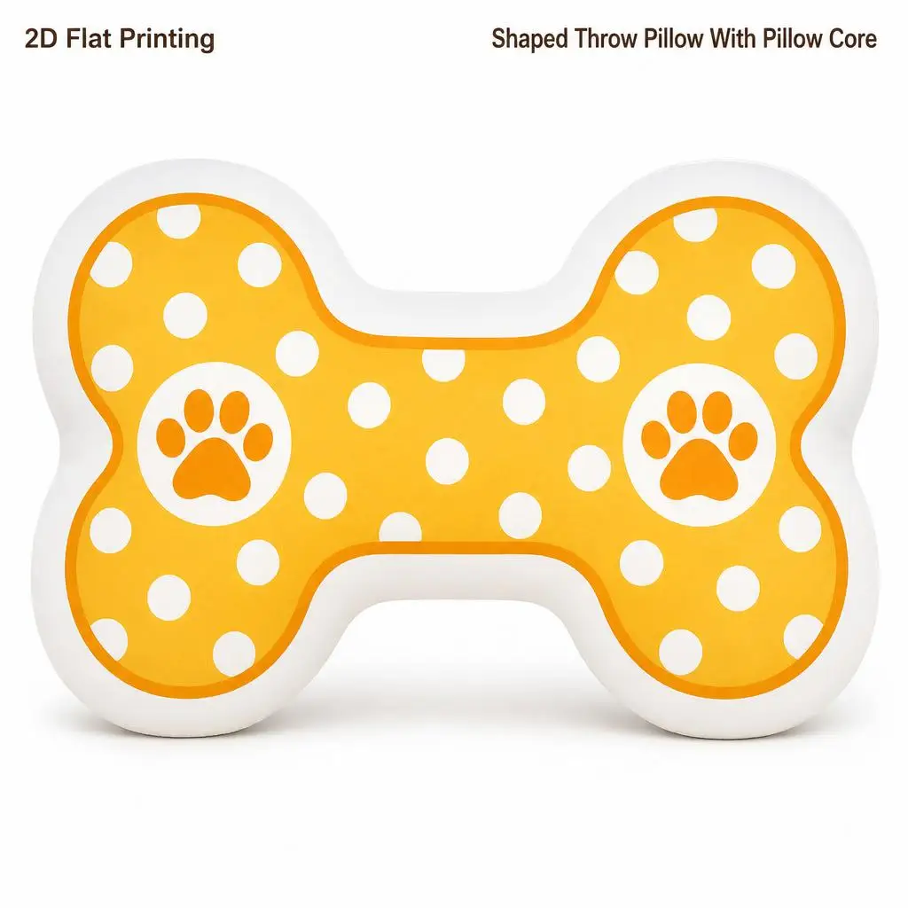 Polka Dot Dog Bone Dog Lovers Gift Plush Pillow Cushion Irregular Stuffed Throw Pillow Home Decor Gift Sofa Bed Home