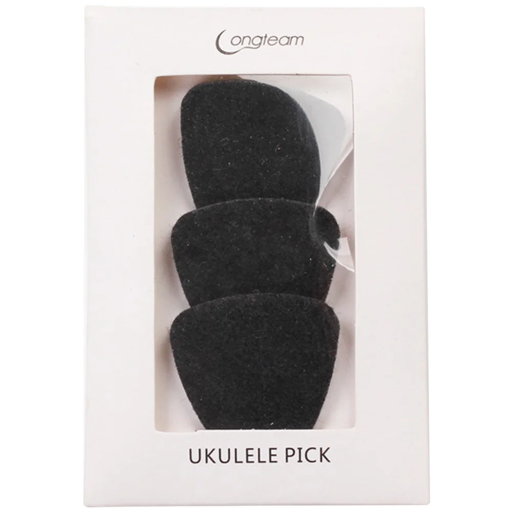 

3pcs Wool Felt Guitar Picks Compact Portable Design Folk Pick Replacements Stringed Instrument Parts Practical Accessories