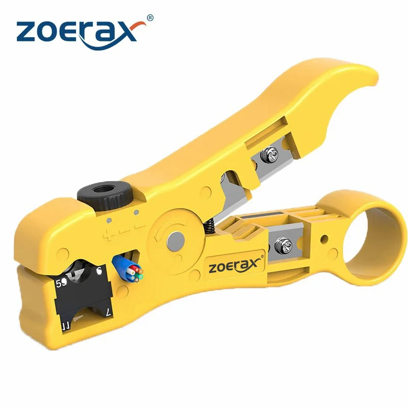 ZoeRax Universal Cable Wire Stripper Cutter Stripping Tool for Flat or Round UTP Cat5 Cat6 Wire Coax Coaxial