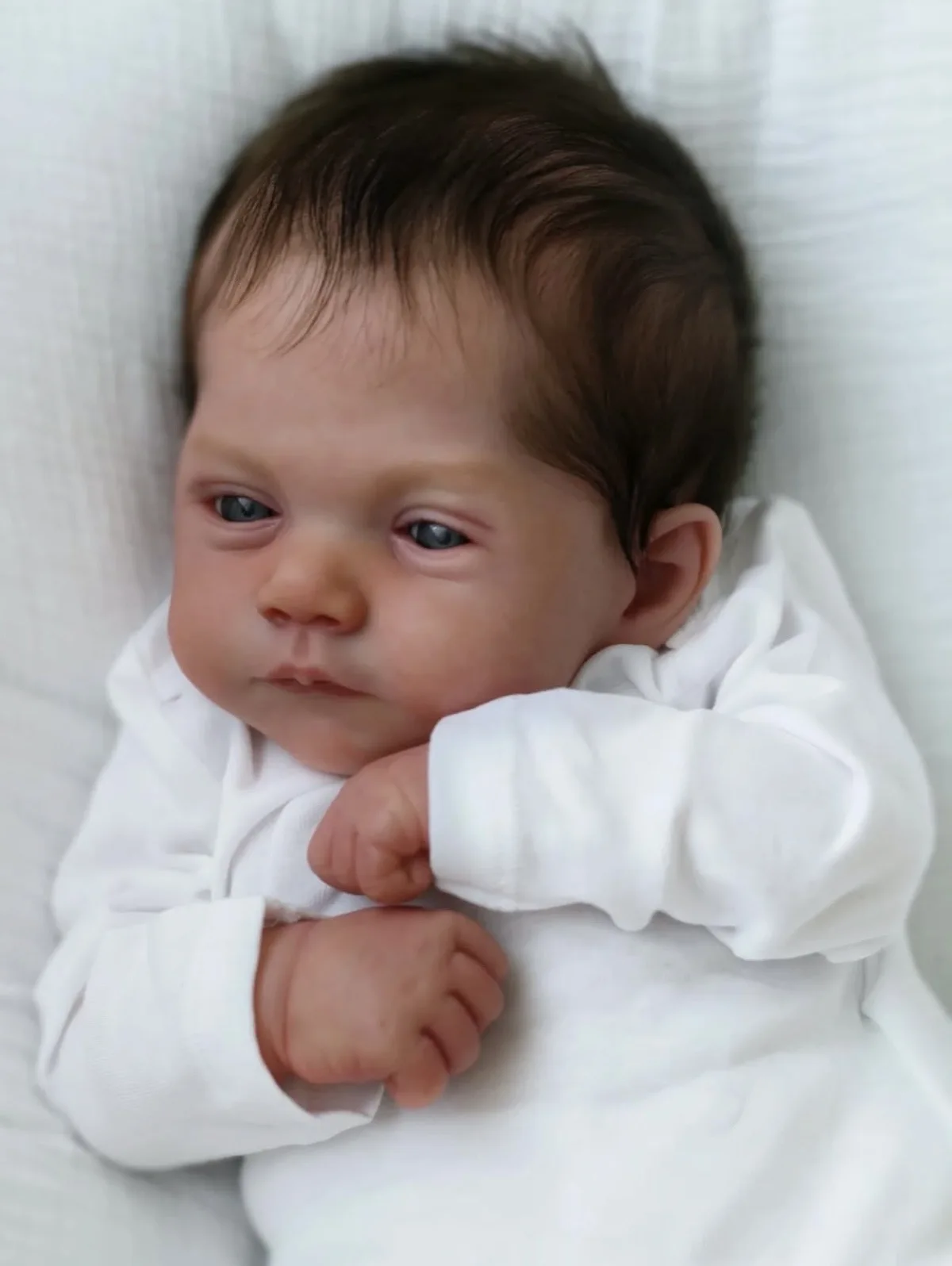 Cokela 20 cali/50 cm Realna lalka niemowlęca Realny miękki dotyk Realistyczna silikonowa lalka Reborn z ręcznie wplątowaną sztuczną h