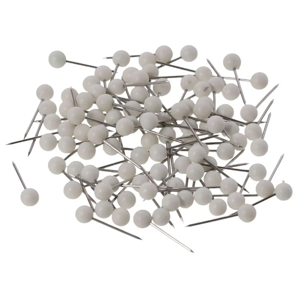 500PCS White Push Pins Plastic Round Head Push Pin Map Tacks 1/8 Inch Decorative Thumb Tacks for Bulletin Board Office Supplies