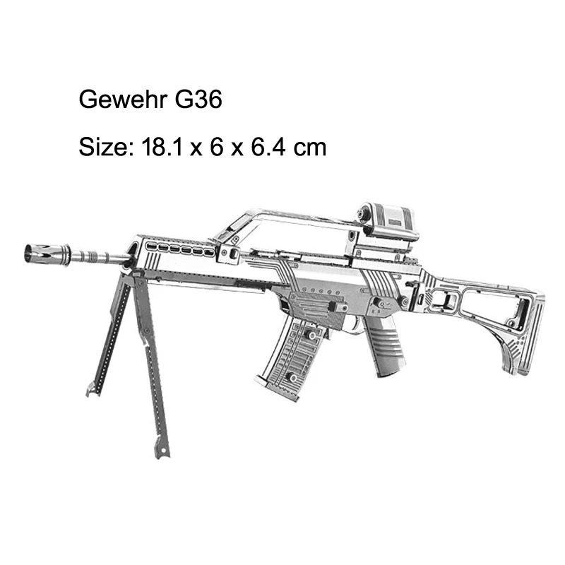 

3D Metal Puzzle G36 rifle model KITS Assemble Jigsaw DIY Puzzle Gift Toys For Children