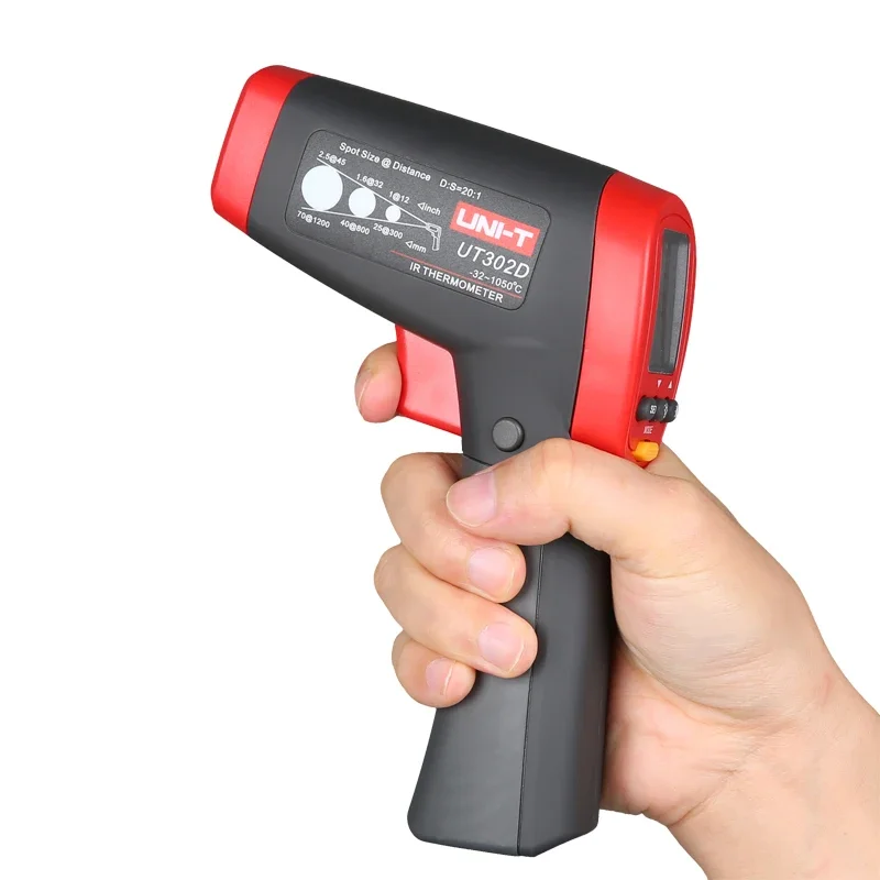 UNI-T UT302A UT302C UT302D industrial Infrared Thermometer LCD  Adjustable emissivity USB interface temperature instruments