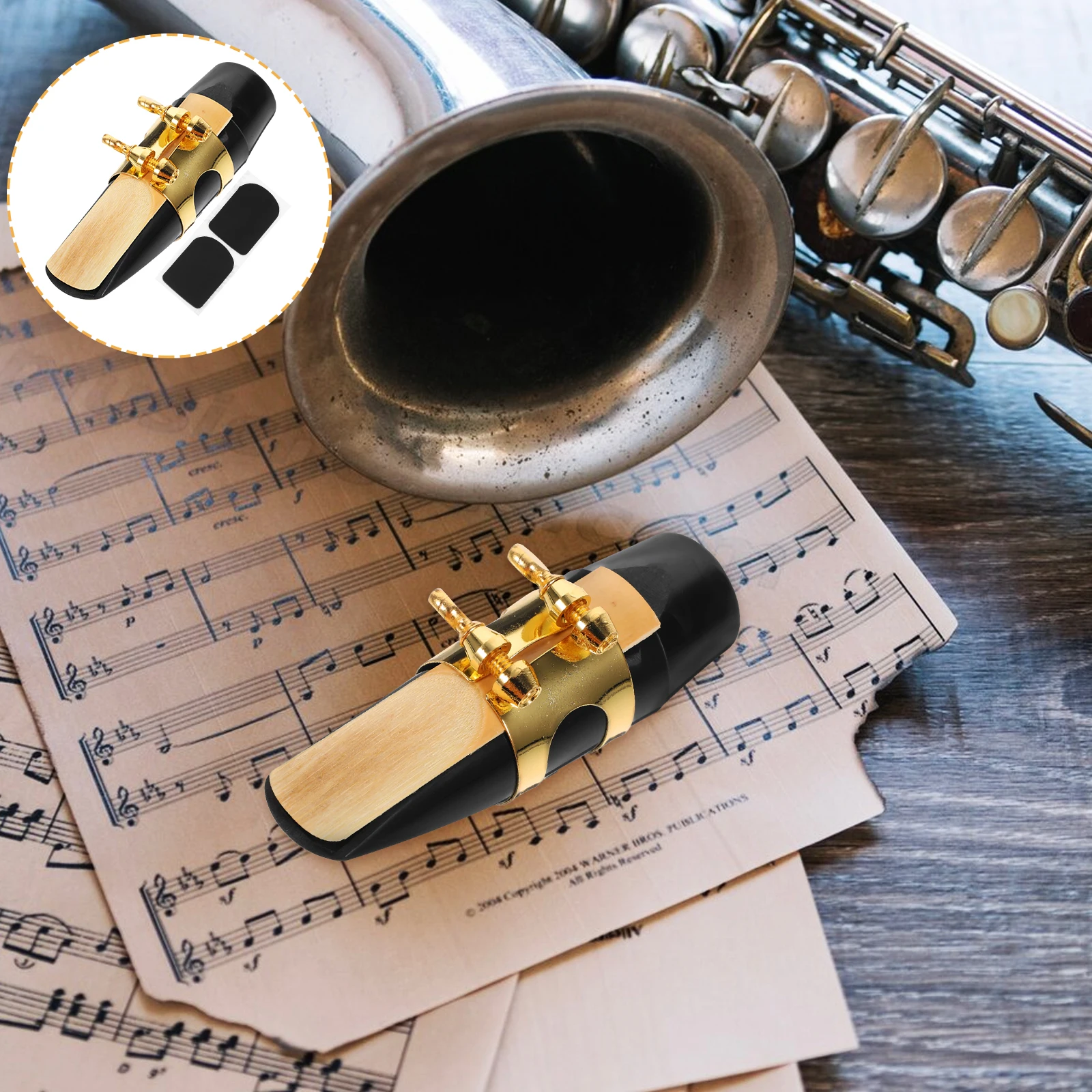 

Saxophone Reed Cushion Accessory Mouthpiece Wind Instrument Teeth Ligature