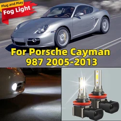 2pcs LED Fog Light Blub Car Lamp 80W Plug and Play 6000K White For Porsche Cayman 987 2005 2006 2007 2008 2009 2010 2011 12 2013