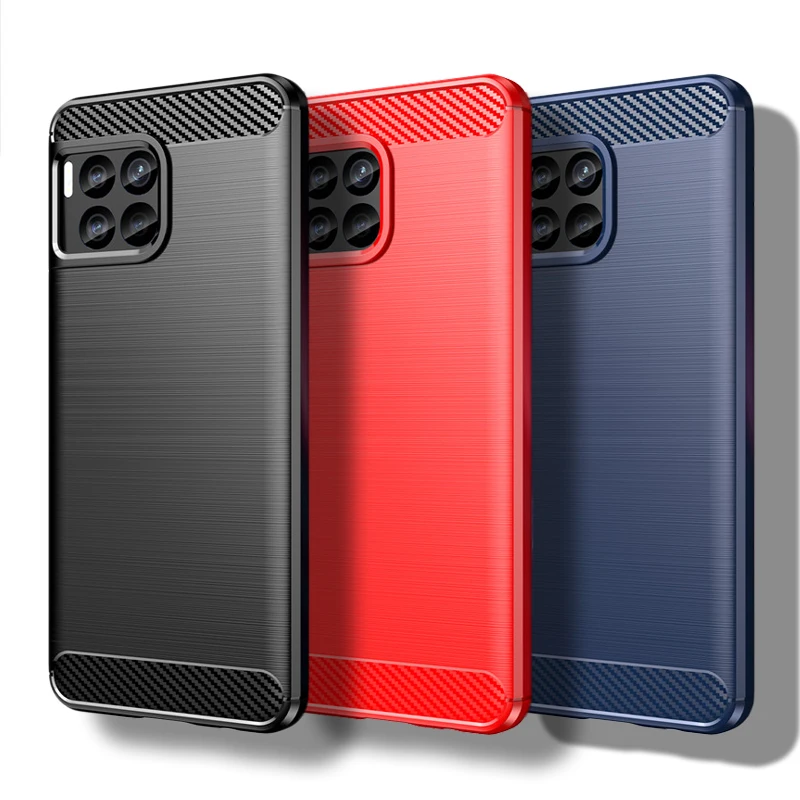 For T-Mobile REVVL 7 Pro Case For T-Mobile REVVL 6 6X 7 Pro Cover Carbon Fiber Shockproof Silicone Bumper For REVVL 7 Pro