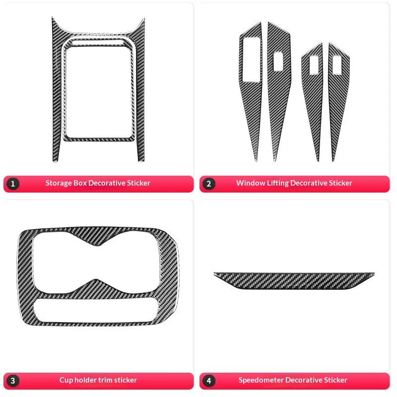 

For VW ID4 Crozz 2021-2024 Carbon Fiber Speedometer Vent Cover Interior Decoration Sticker