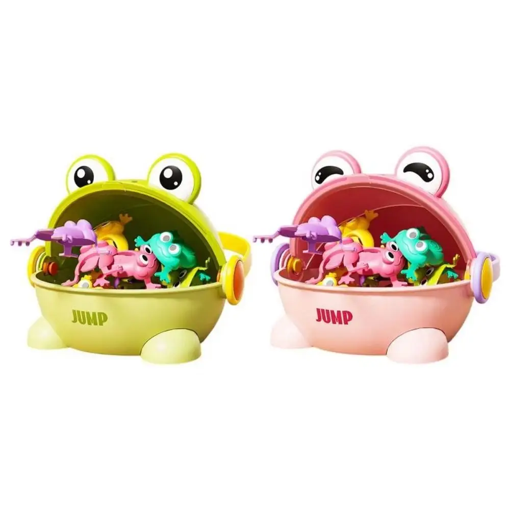 لعبة الضفدع القفز الممتعة بألوان متنوعة مع دلو تخزين، لعبة كذاب العلجوم، لعبة الوالدين والطفل، قابلة لإعادة الاستخدام