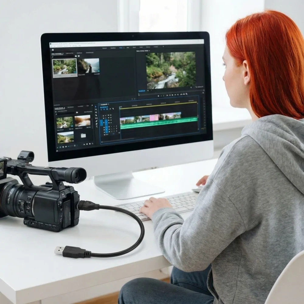 

6 Pin Female to USB 2.0 AM Firewire 1394 Adapter Plug and Play Flexible Cable USB 2.0 Adapter Firewire to USB Cable