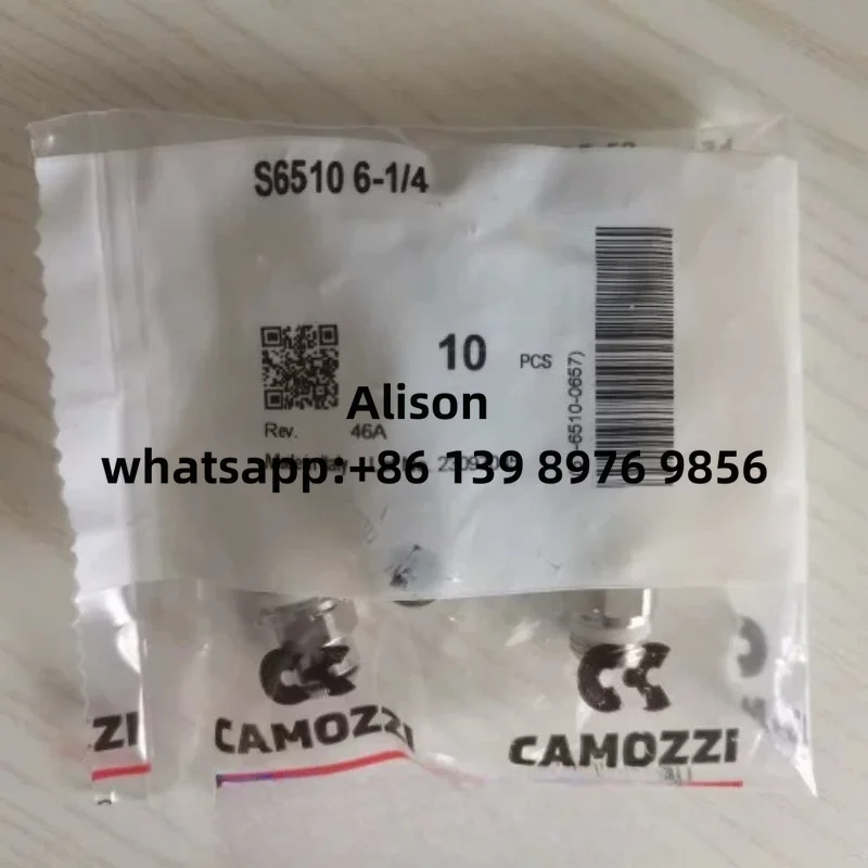 10PC Camozzi Quick-connect coupling 6512 4-M5/3-M5/4-1/8/6-1/8-M/8-1/4/8-3/8/10-1/4/10-1/2/10-1/4-M/4-M6-S02/