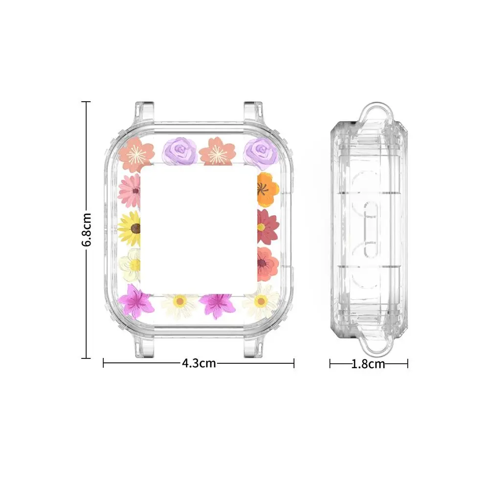 ใหม่โปร่งใสป้องกันกรณี TPU Anti-Scratch กรอบกันกระแทกการ์ตูนรูปแบบแขนสําหรับ Gabb นาฬิกา 3e