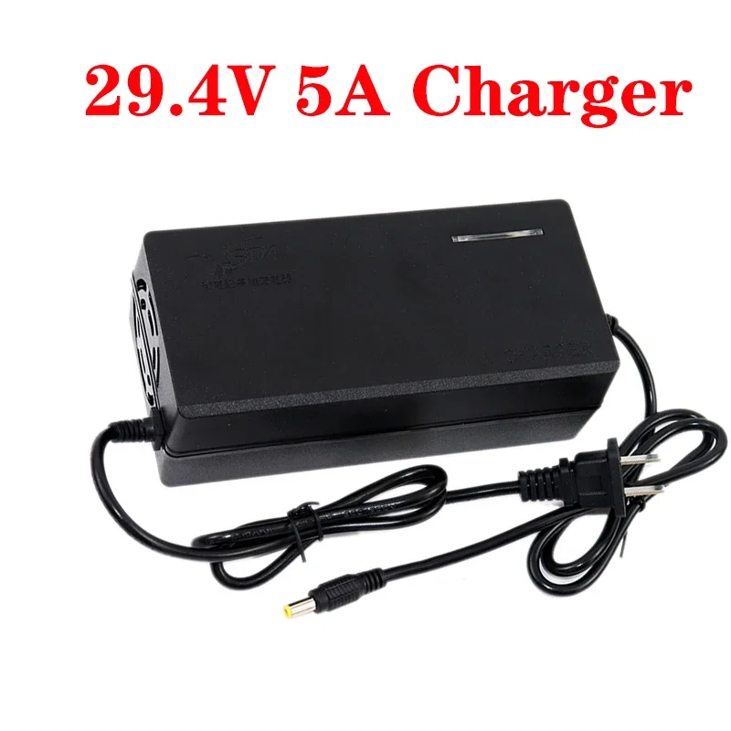 29.4V 2A 3A 5A 5.5*2.1mm DC Power Supply Adapter Charger For 24V 25.2V 21700 18650 Li-ion  Battery charger AC100V-240V