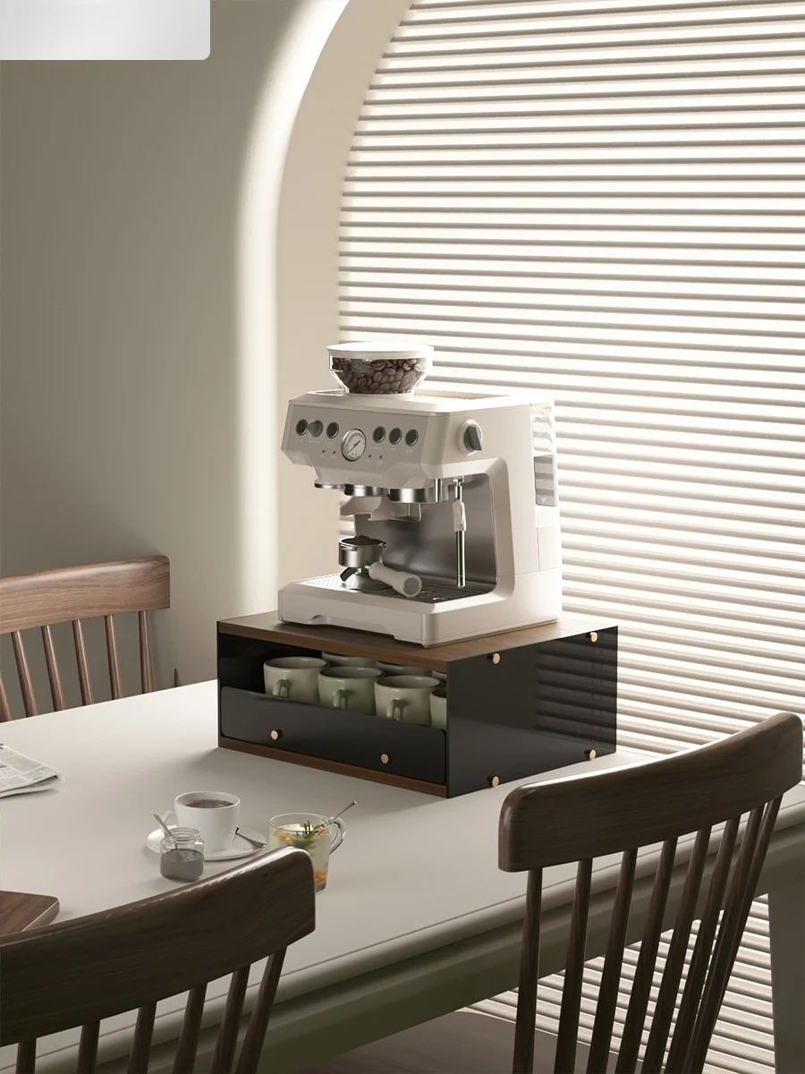 

Акриловый пылезащитный шкаф-органайзер для хранения чашек и кофе, многоуровневая настольная подставка-платформа