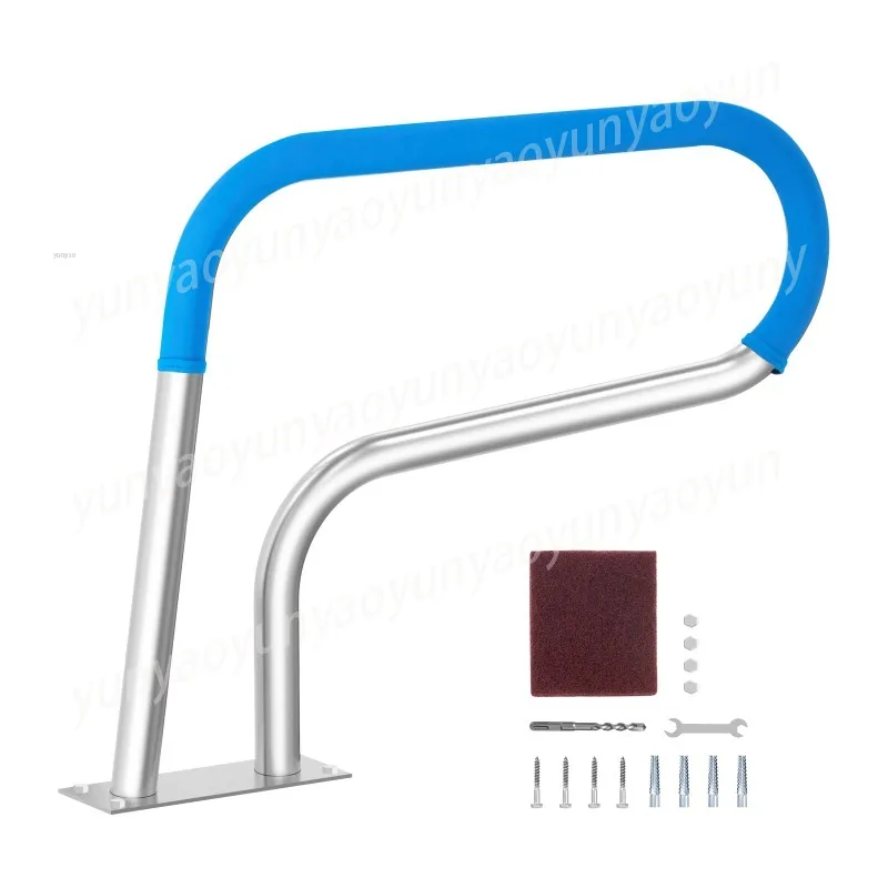 Pool Handrails, Baseplate Stainless Steel, Indoor and Outdoor Pool Safety Railing, with Non-slip Grip Cover