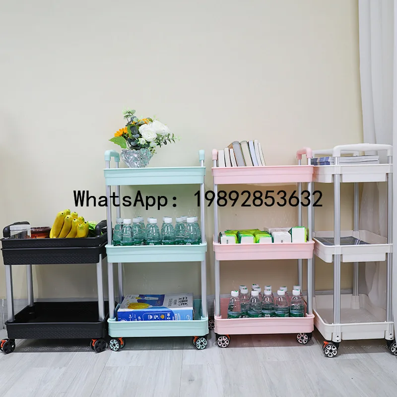

DSA Mobile Folding Cart Shelf Home Kitchen Shelf Floor Type