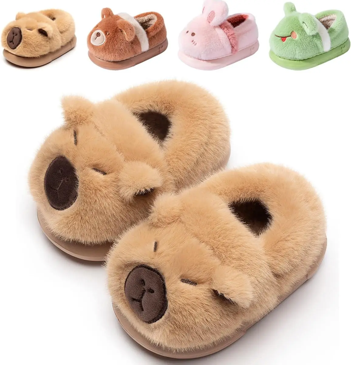 

Kids Slippers Girls Boys House Shoes Winter Slippers Plush Warm Soft with Cute Cartoon Design Indoor Shoes