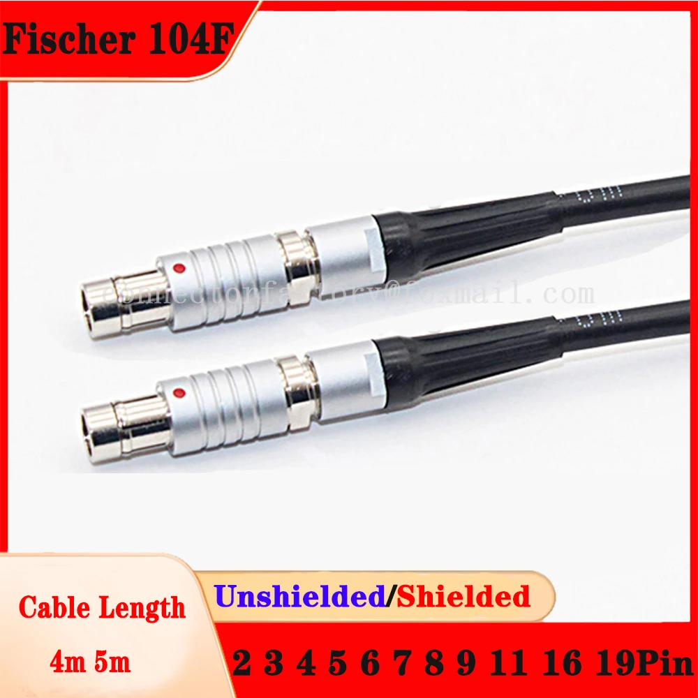 

Fischer Cable Connector 4m 5m 104F 2F 2 3 4 5 6 7 8 9 11 16 19 Pin Waterproof Push-pull Self-locking Male Plug Female Socket