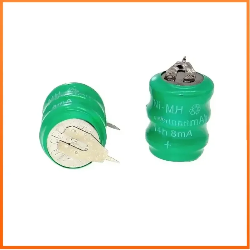 10PCS-3.6V 80mAh Ni-MH Rechargeable Battery 2 Pin for Solar Light Water Heater Clock